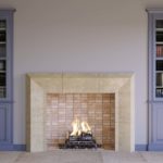 FP-102 Cantone Modern Fireplace Pewter Limestone copy