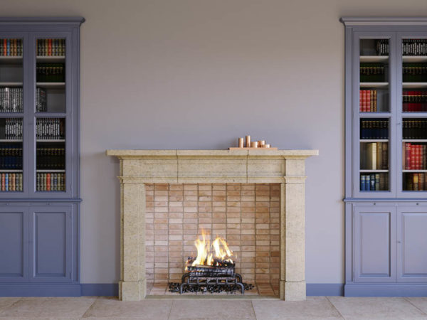 FP-117 Bibury Classical Fireplace in pewter honed