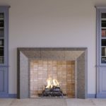 FP-102 Cantone Modern Fireplace Charcoal Limestone