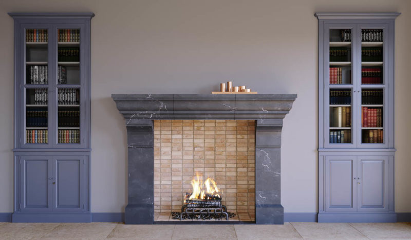 FP-204 Chester Traditional Fireplace Nero Marble