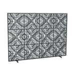 claire crowe tapestry fire screen black